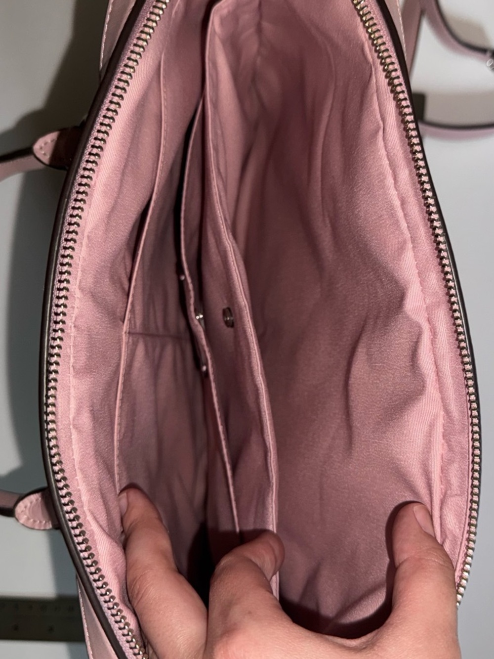 Brand new Coach Pink and Khaki Signature Satchel - Picture 3 of 4